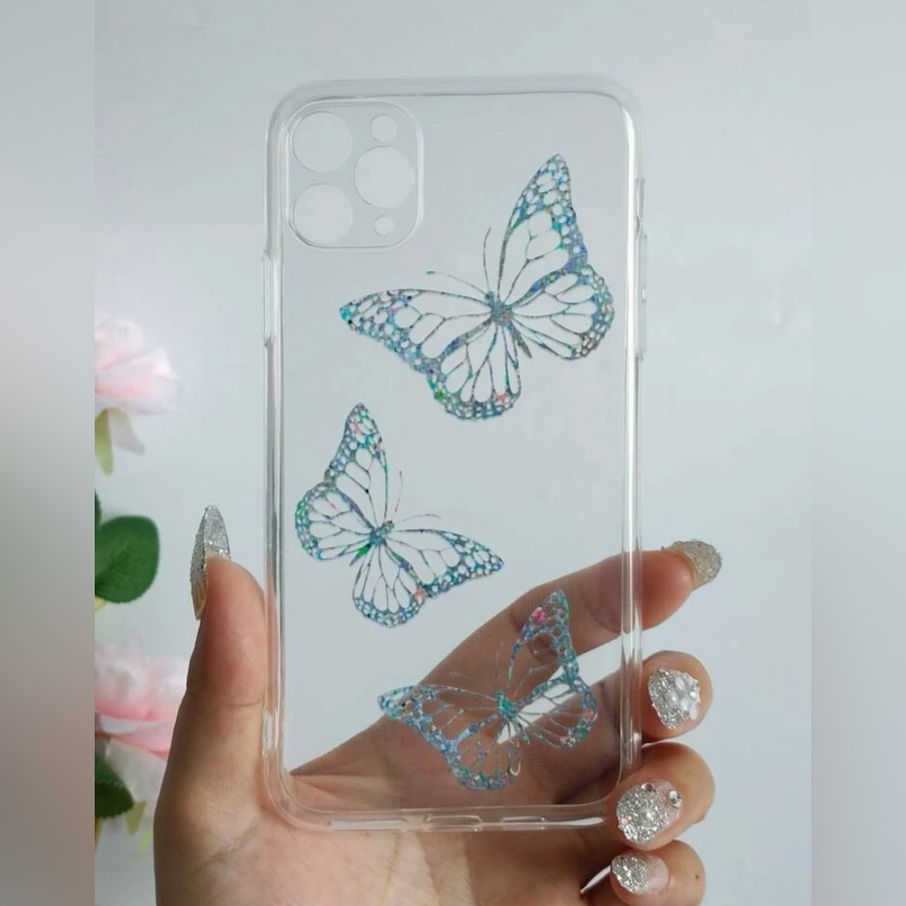 Butterfly Pattern Clear, IPhone 11 Case